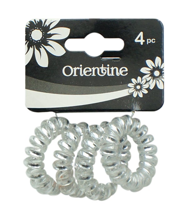 4ps coil hair ties wht 12/300s