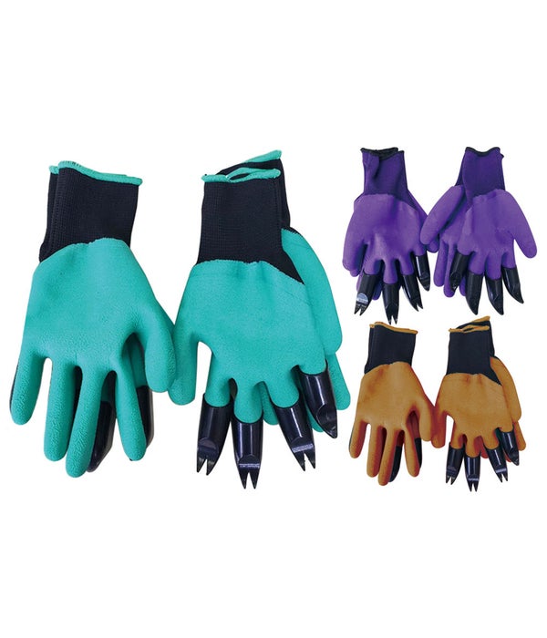 garden gloves w/claws 24/240s