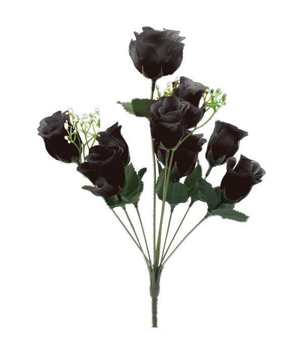 14" 10-head rose black 24/192s