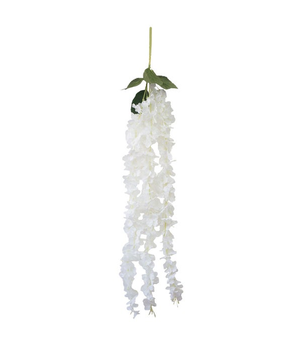 44" flower vine white 180-flower 3-strands 24/192s