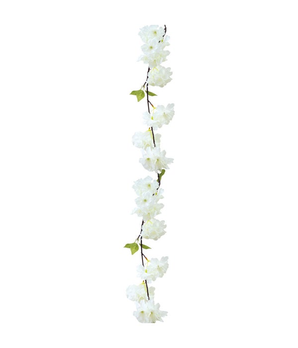 6ft flower vine white 24/288s