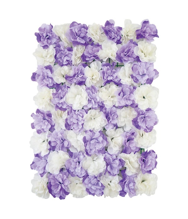 flower wall backdrop 6/24s rose 24x16" purple+beige