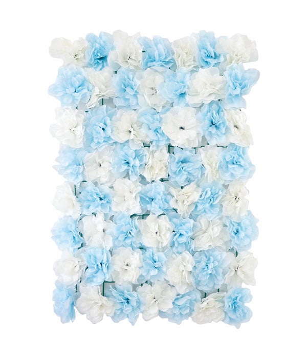 flower wall backdrop 6/24s rose 24x16" baby blue+beige