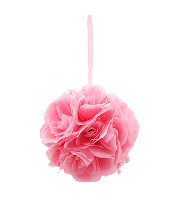 6"silk pom flower 12/48 baby pink