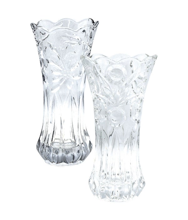 glass vase 5.9x12"h/8s No return No exchange