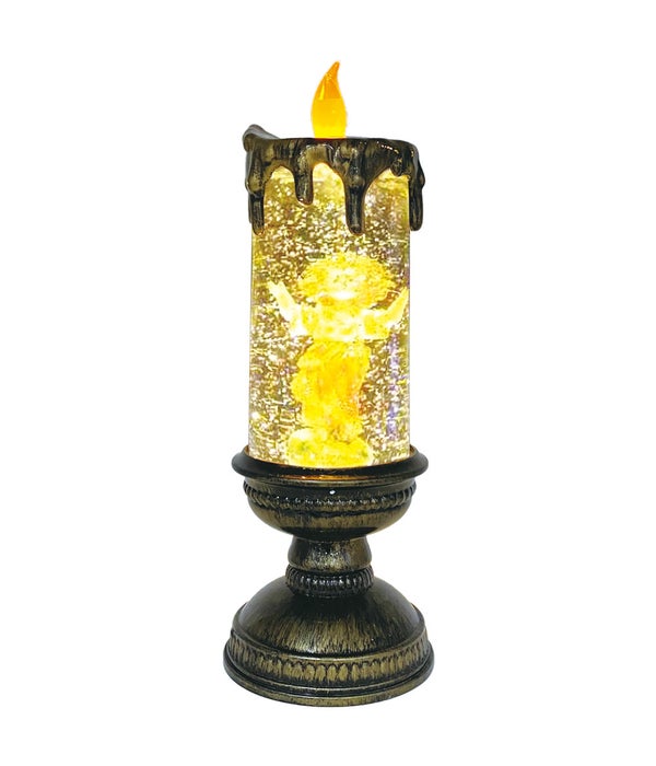 religious LED oil lantern 11.4hx4" 6/12s