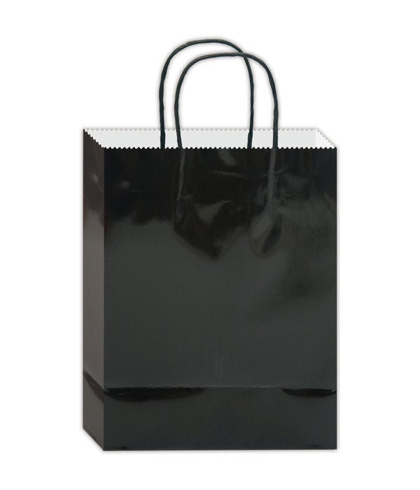 glossy gift bag 8.8x5.5x3.5"/S black 72s