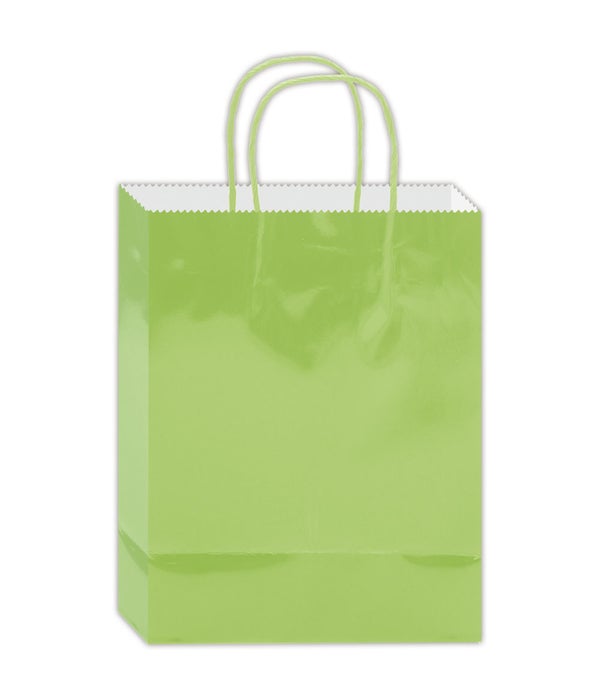 glossy gift bag 8.8x5.5x3.5"/S lime 72s