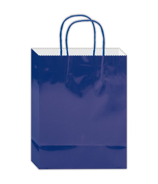 glossy gift bag 8.8x5.5x3.5"/S royal blue 72s