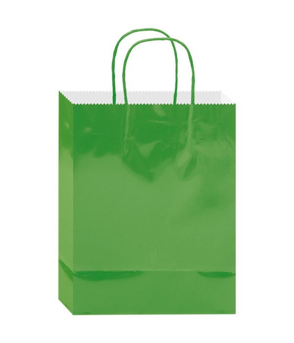 gift bag 10x8x4"/EM 24/144s holiday green glossy