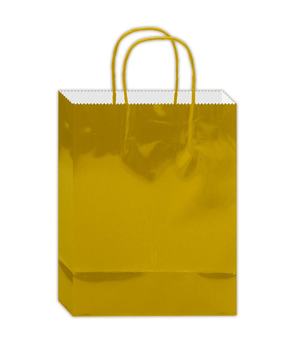 gift bag 13x10.5x5.5"/L 24/96s gold glossy
