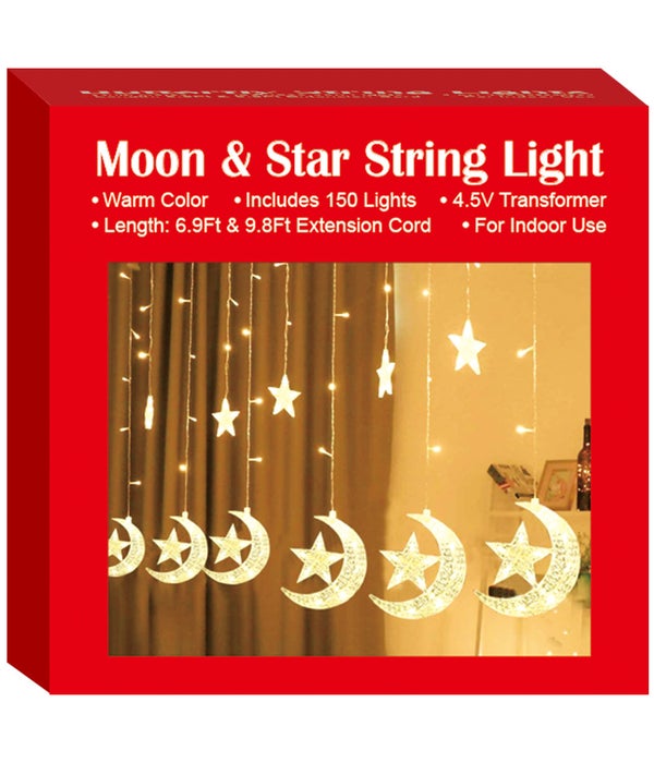 curtain light moon+star 12s 150-lite 15-strings