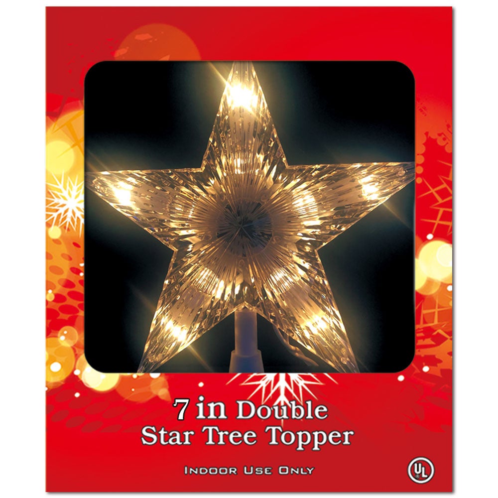 7"/10L star tree topper UL 24s xmas toppers Top Grade Products Inc.