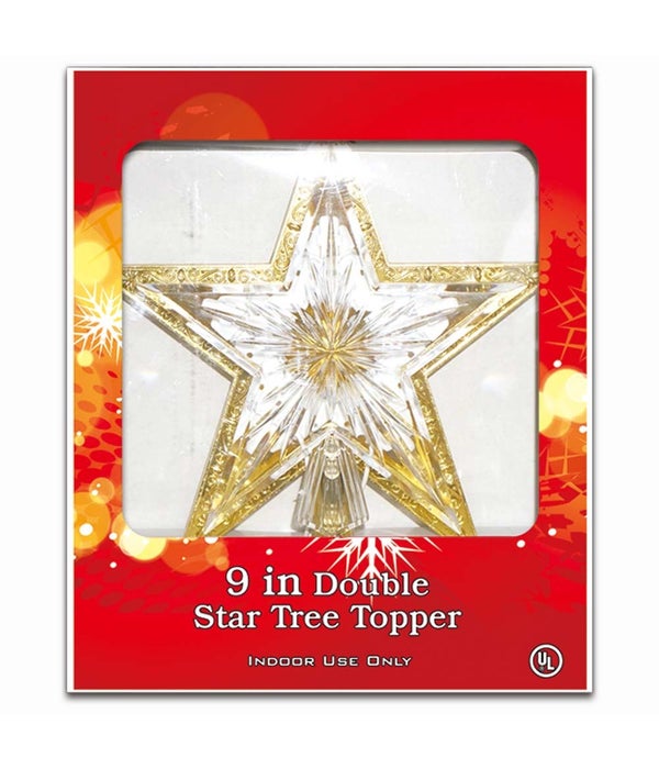9" star tree topper/gold 12s