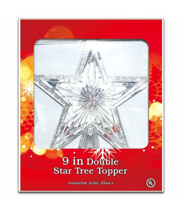 9" star tree topper/silver 12s