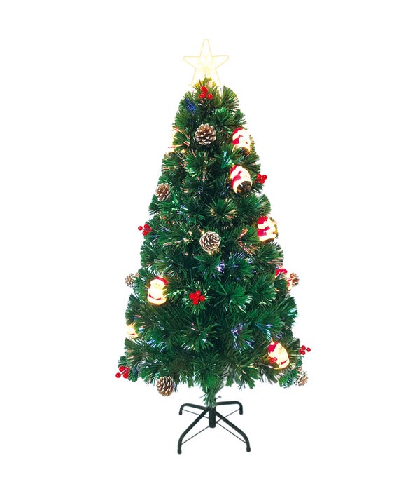4FT/120T optical fiber tree 8s w/astd ornaments