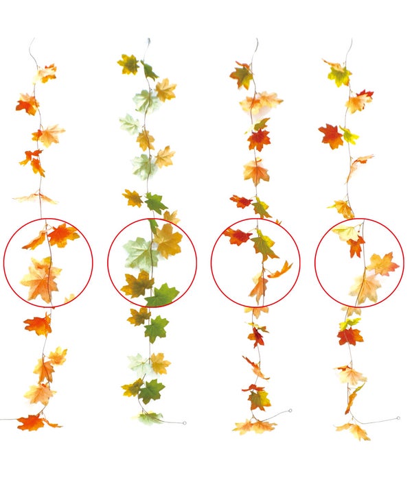 6ft autumn leaves garland 72s