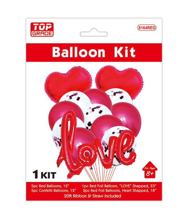 13pc V-day balloon set 12/300s