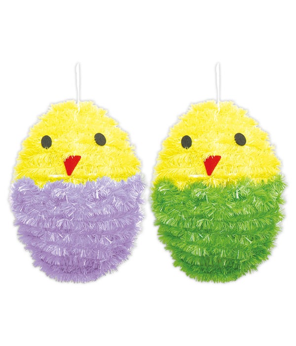 easter tinsel deco 8.3x6"/48s