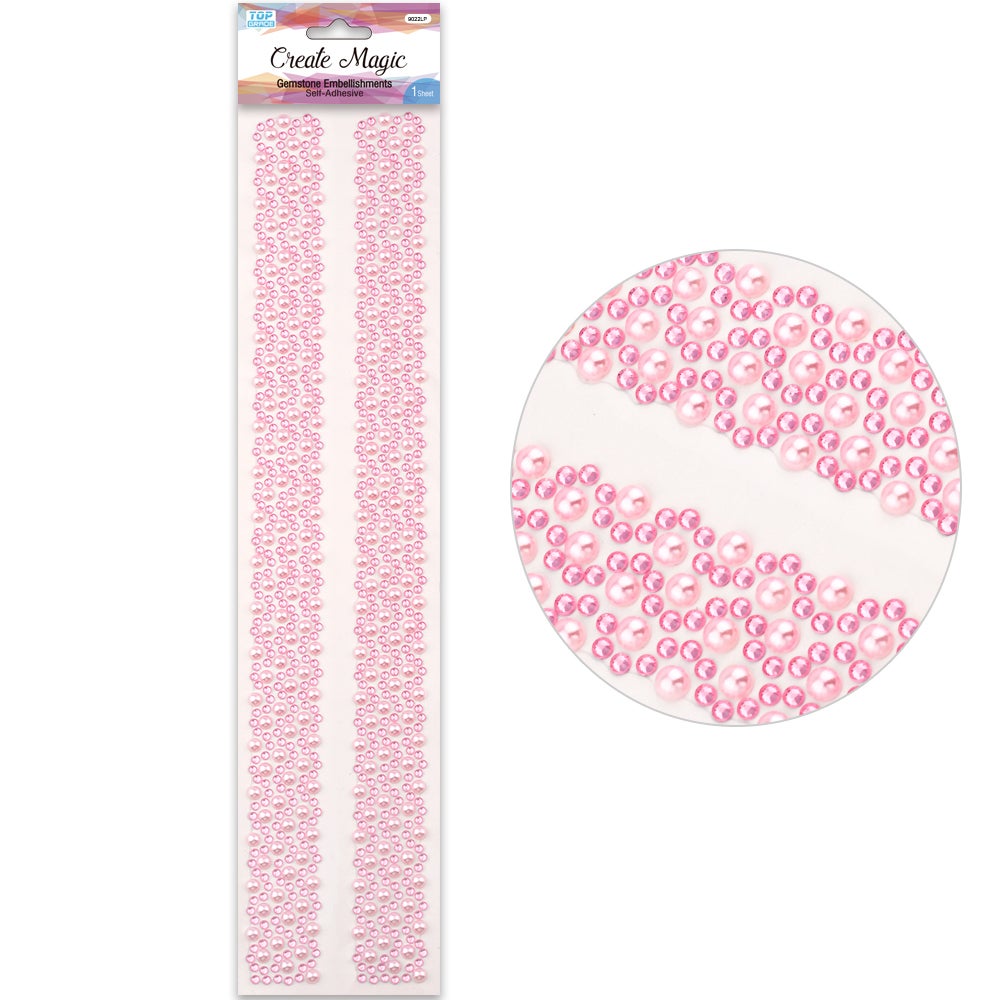 Pink Shade Half Pearl Sheet Stickers For Diy Crafts, Scrapbooking, School  Crafts, Decorations Etc. at Rs 29.00, Glitter Stickers
