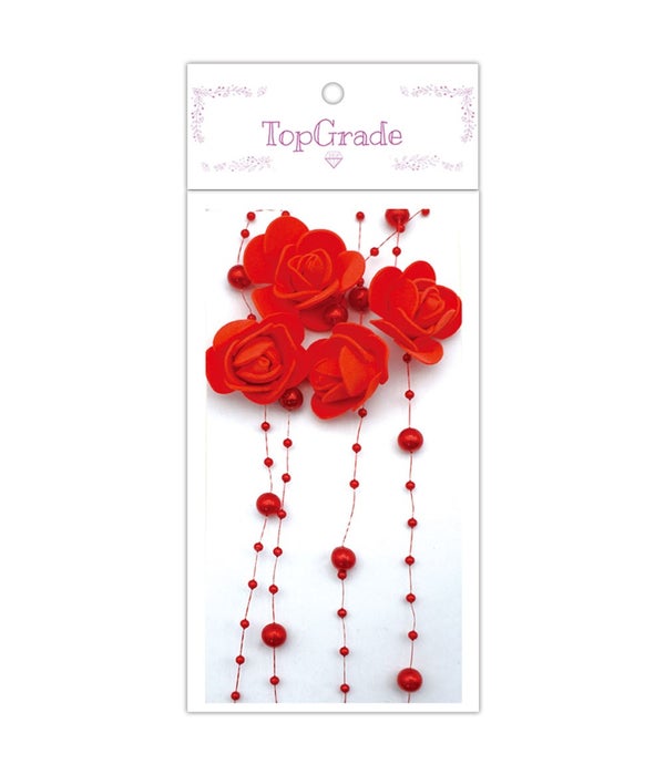 pearl garland red 5ft 12/600s