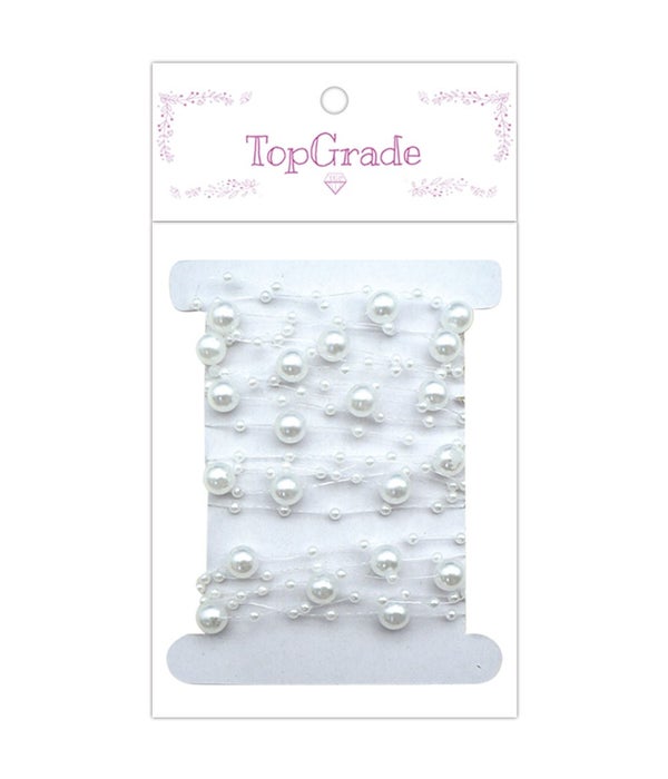 pearl garland white 10ft 12/600s