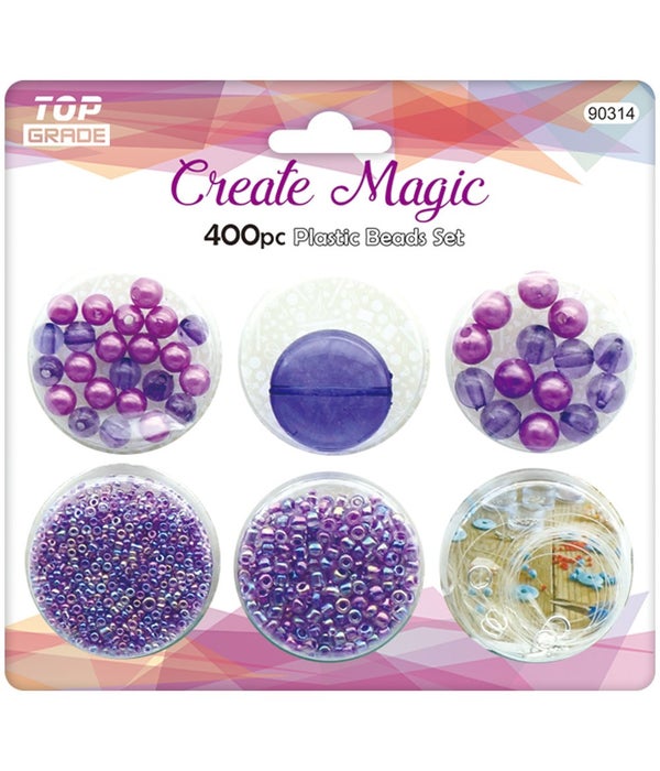 400ct beads set 12/240s purple series