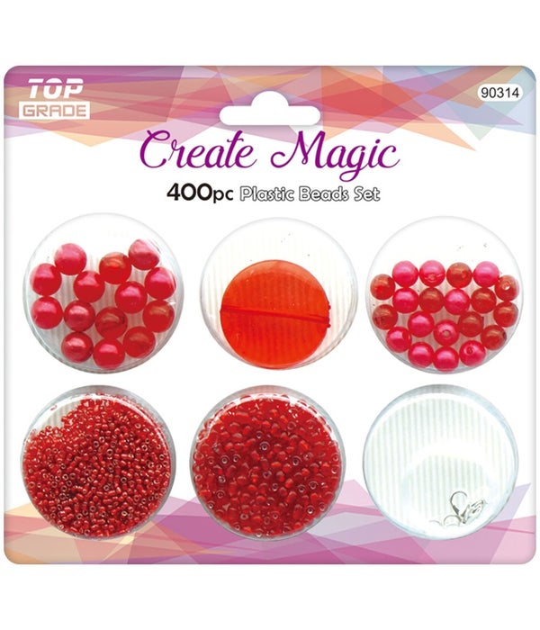400ct beads set 12/240s red series
