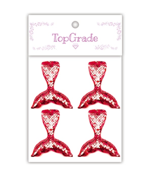 sequin mermaid tail red12/300