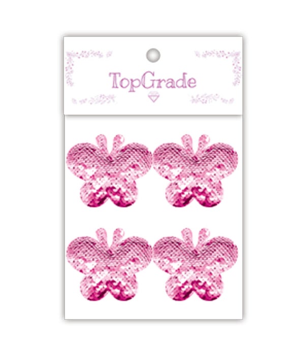 sequin butterfly pink 12/300s