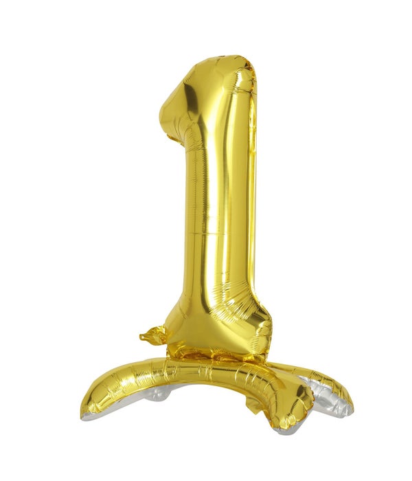 30" standing balloon gold #1 12/300s