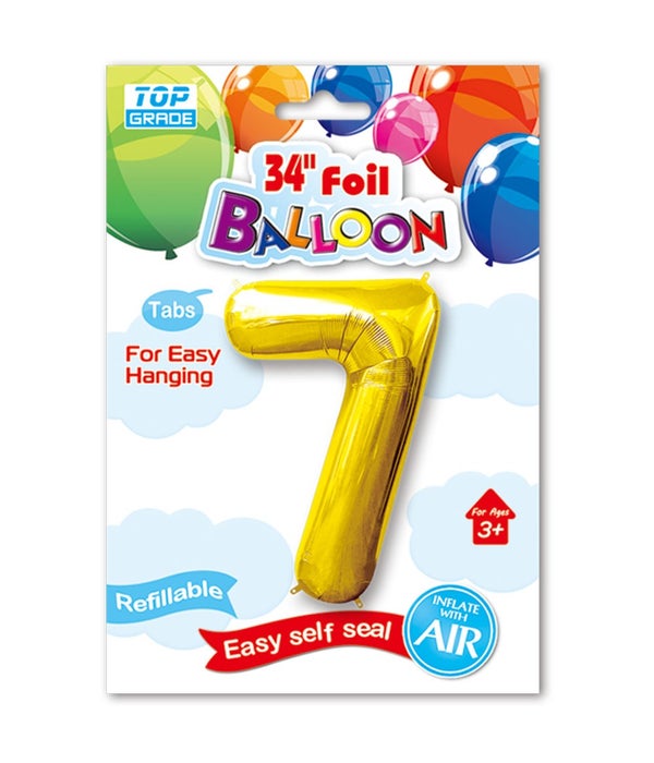 26"gold foil balloon #7 12/600
