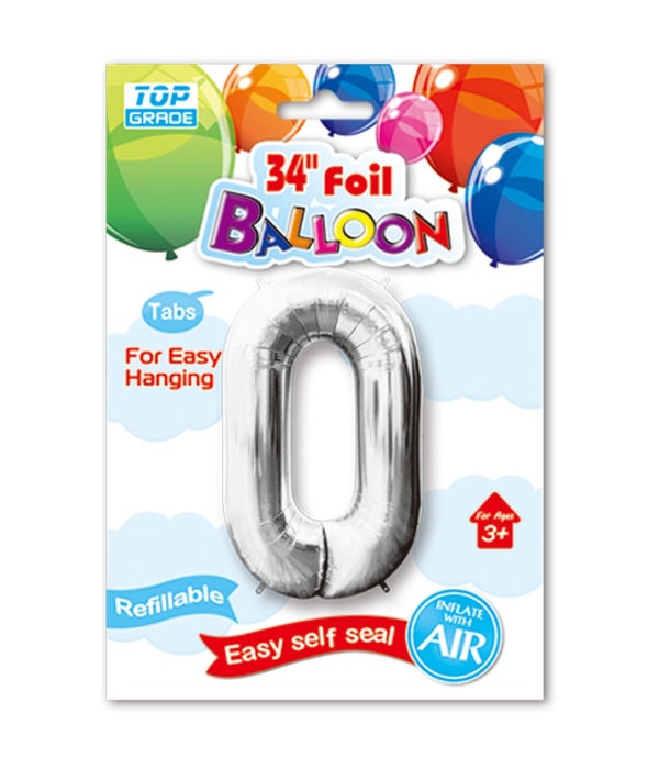 26"silv foil balloon #0 12/600
