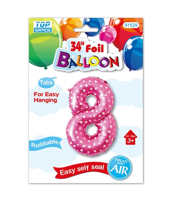 26" pink foil balloon #8