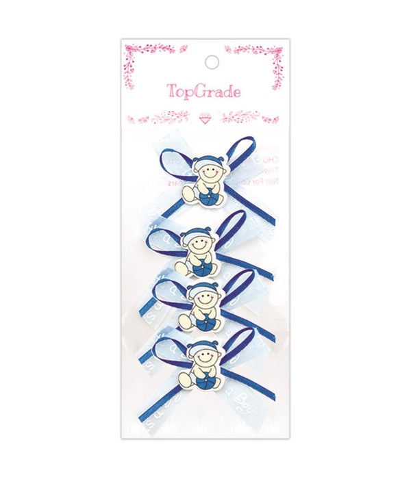 decorative bows bb-blue 12/240