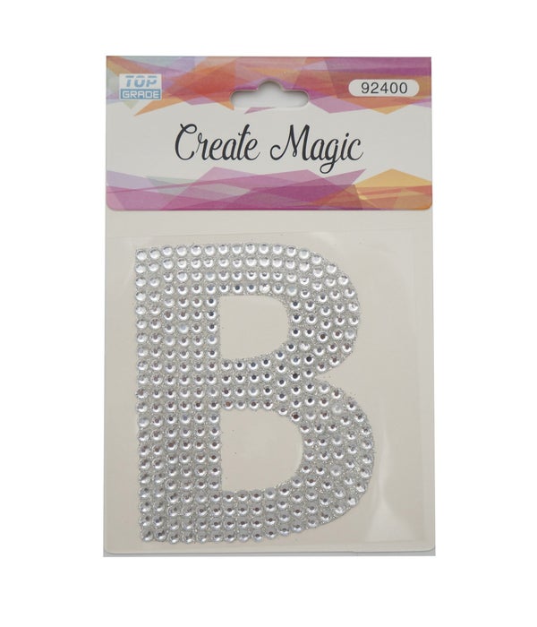crystal sticker "B" 12/1200s silver