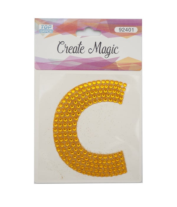 crystal sticker "C" 12/1200s gold