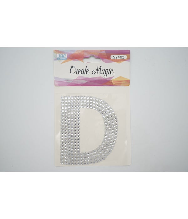 crystal sticker "D" 12/1200s silver