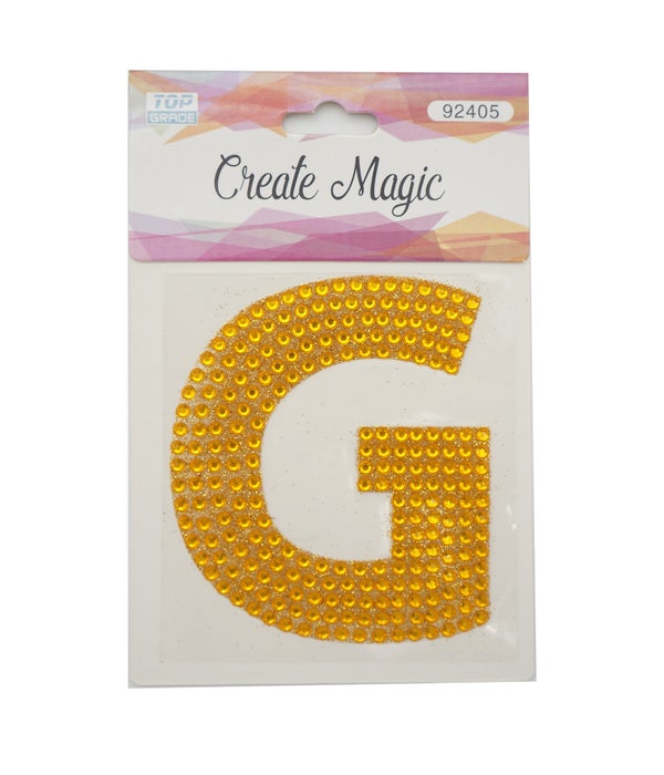 crystal sticker "G" 12/1200s gold