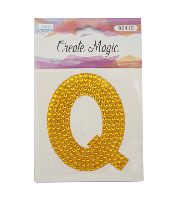 crystal sticker "Q" 12/1200s gold