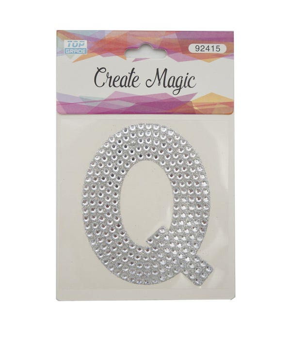 crystal sticker "Q" 12/1200s silver