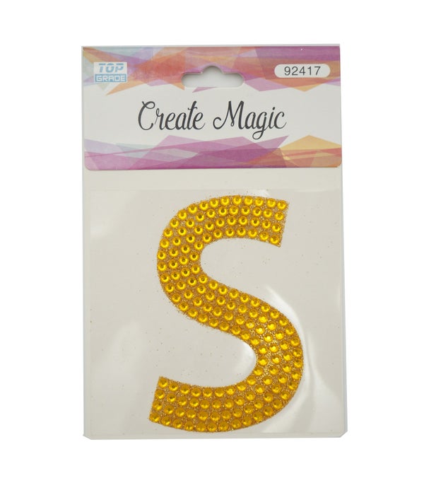 crystal sticker "S" 12/1200s gold