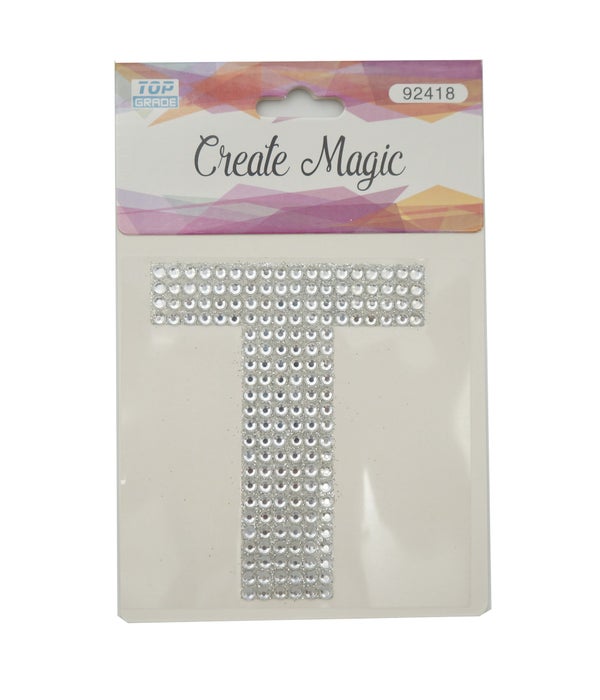 crystal sticker "T" 12/1200s silver