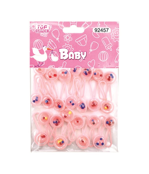 1.75" 24ct rattle baby pink 12/240s