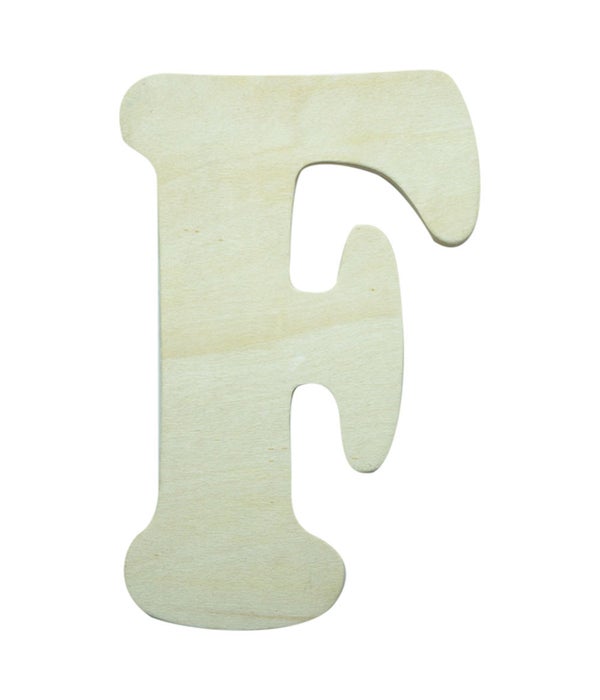 7" wooden letter F 12/600s