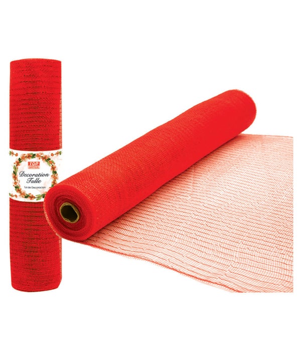 tulle fabric roll red 12/72s 6"x5yd