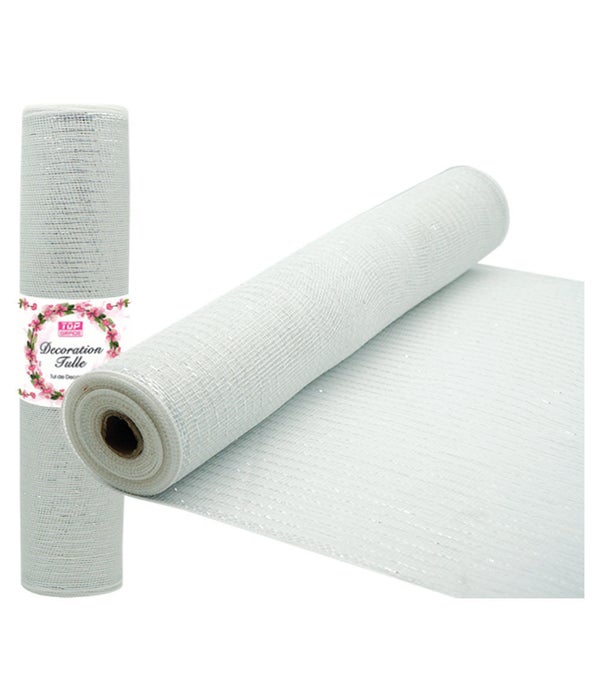 tulle fabric roll wht 12/72s 6"x5yd