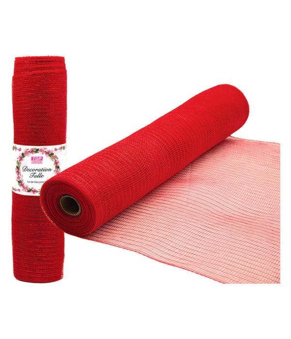tulle fabric roll red 8/48s 10.5"x10yds