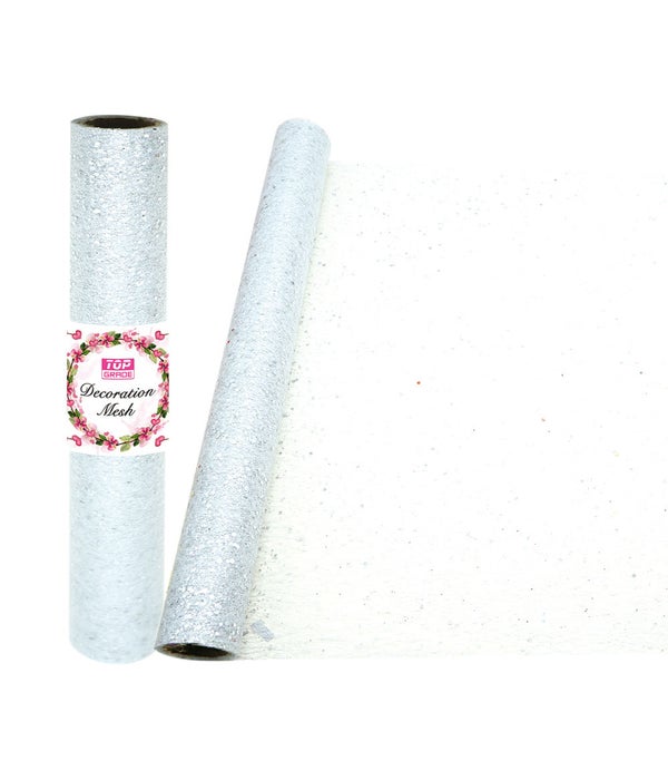 decoration mesh roll 6/60s white 19"x5yd