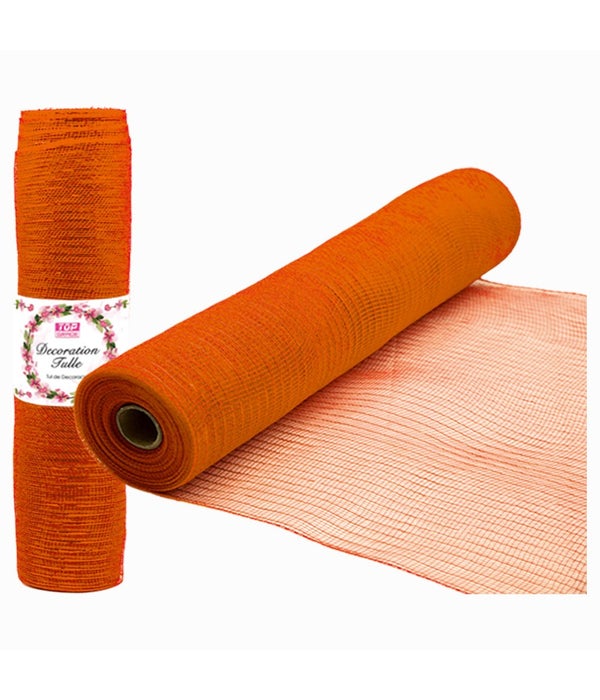 tulle fabric roll orange 12/72
